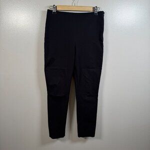 Everlane Skinny Stretch Cotton Pants Size 6 Black Side Zip Work Office Career